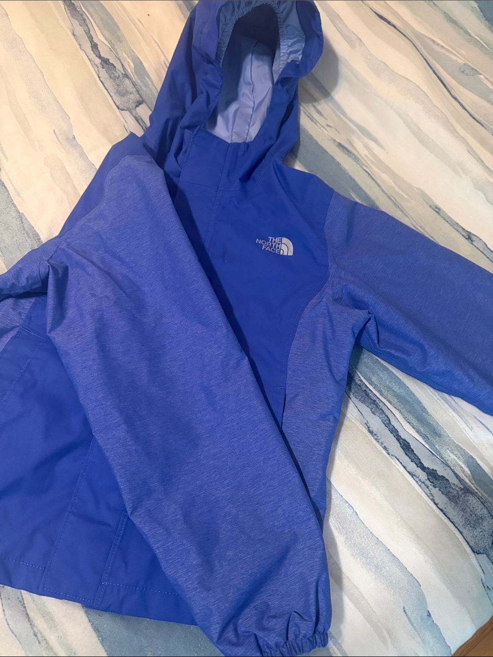 The North Face Kids Blue Hooded Shell Jacket